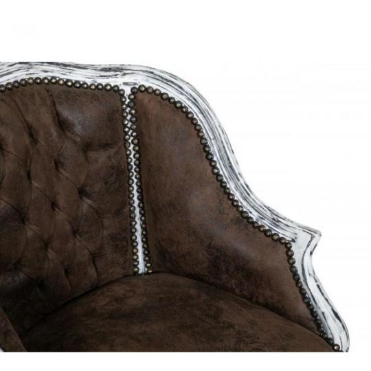 biscottini klasszikus fotel feher patinas regies design barna borszovet vintage mubor karpitos butor nappali provance provanszi karfas fotel lajos.JPG